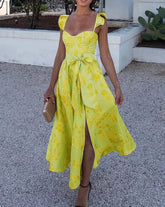 MARIANA | Refined long dress with ruffles-1